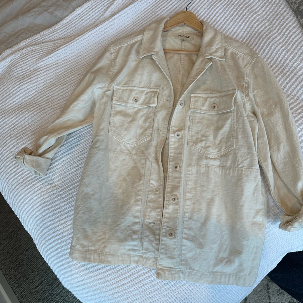 Madewell Drakefield chore jacket in ecru size S - Picture 6 of 7